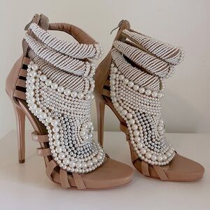 Azalea Wang Nude pearl Stiletto